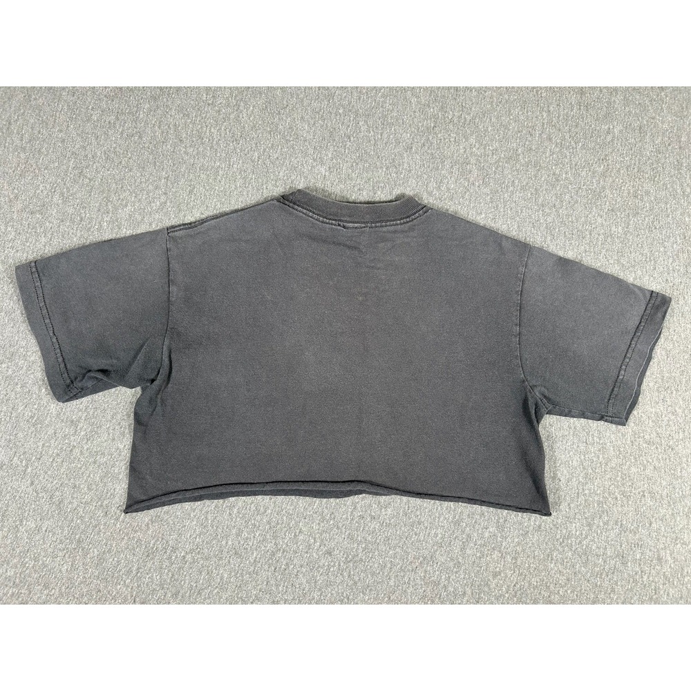Vintage Nike USC Trojans Football Cropped T-Shirt Women's Crop Top Black READ - Picture 2 of 7